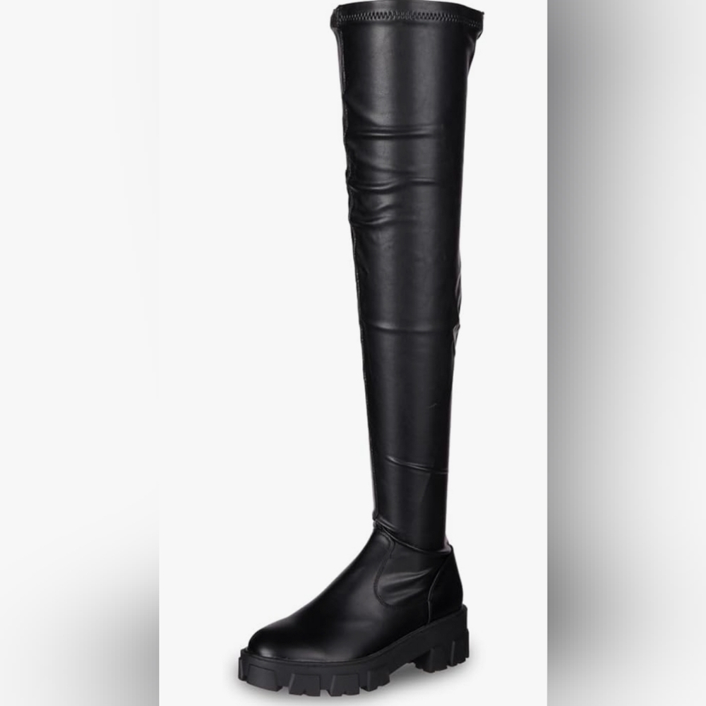 COPY - Azalea Wang Black SURGICAL THIGH HIGH BOOT Size 10